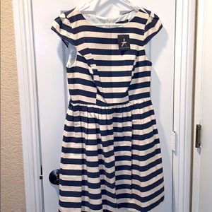 Cute blue and cream stripped dress C2